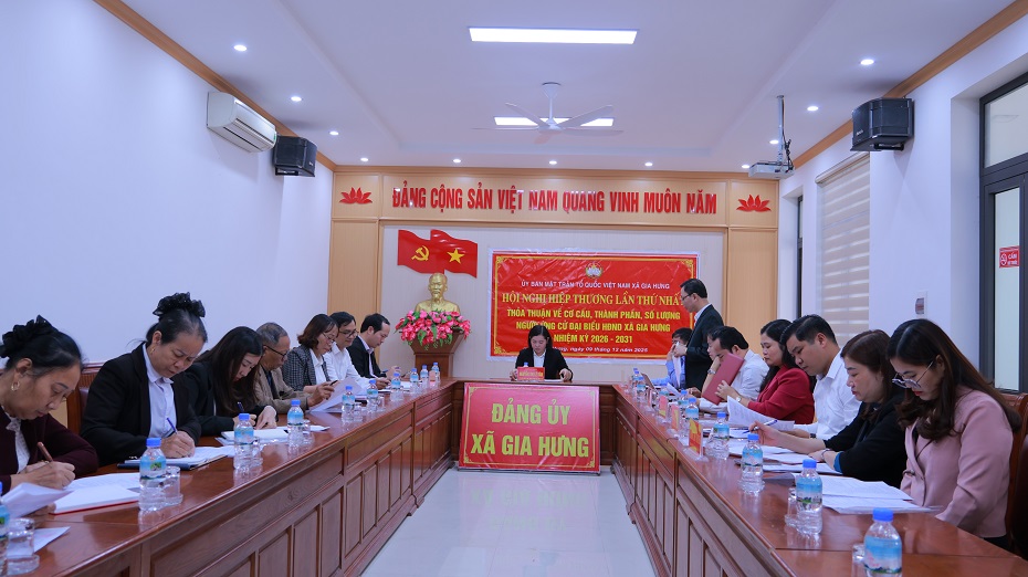 UBMTTQVN XÃ GIA HƯNG TỔ CHỨC HỘI NGHỊ HIỆP THƯƠNG LẦN THỨ NHẤT