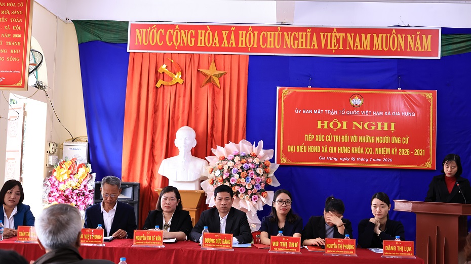 HỘI NGHỊ TIẾP XÚC CỬ TRI CỦA ỨNG CỬ VIÊN ĐẠI BIỂU HĐND XÃ GIA HƯNG NHIỆM KỲ 2026 – 2031 TẠI ĐƠN VỊ BẦU CỬ SỐ 4